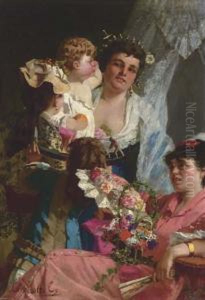 The Gift Oil Painting by Egisto Lancerotto