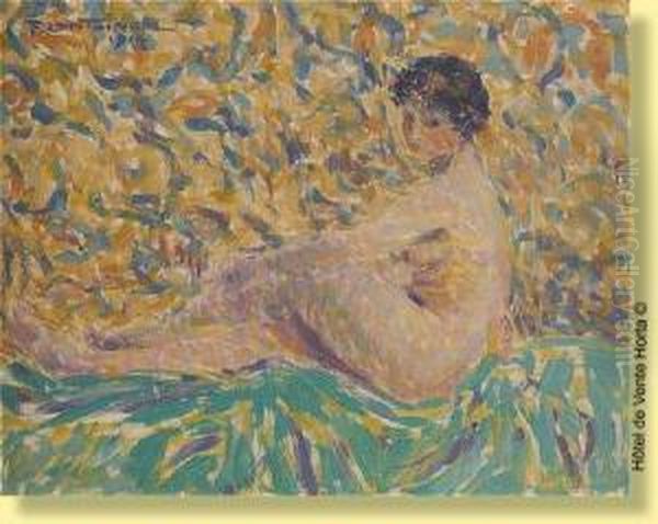 Jeune Femme Nue Dans Un Interieur Oil Painting by Fernand Lantoine