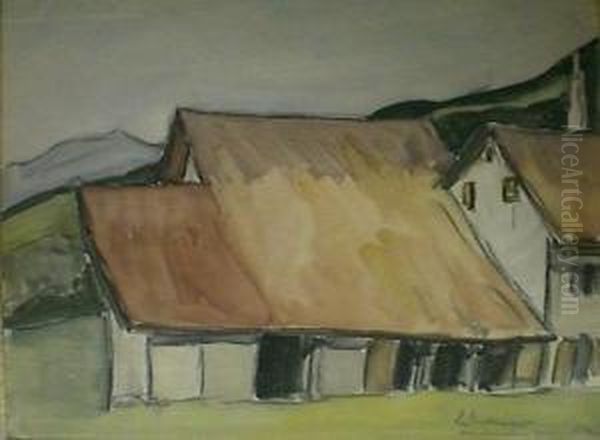 La Ferme Oil Painting by Maurice Le Scouezec