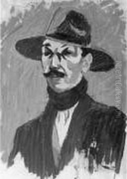 Autoportrait (n.d.)
 - 65 X 50 Cm. Oil Painting by Maurice Le Scouezec