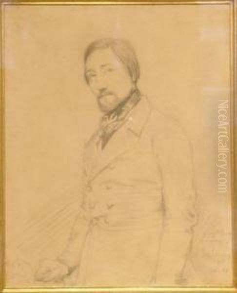 Portrait Of Manfred (?) Thierry Oil Painting by Henri Lehmann