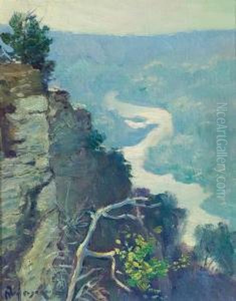 River Oil Painting by William Robinson Leigh