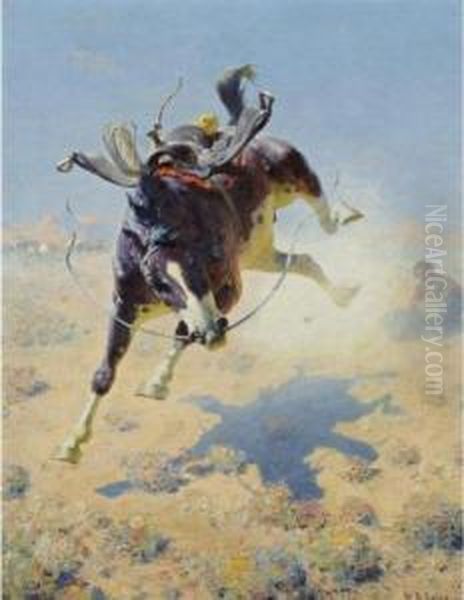 Fighting Cyclone Oil Painting by William Robinson Leigh