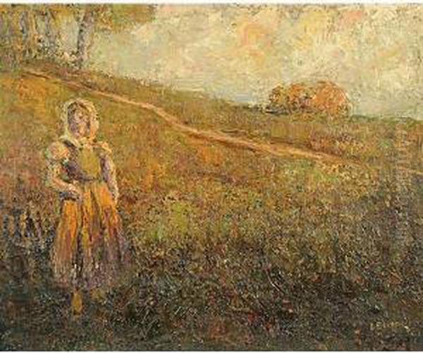 Contadina Nel Bosco Oil Painting by Adolfo Levier