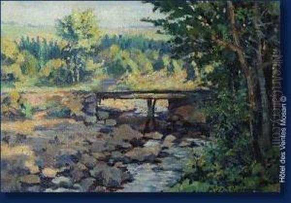 L'eau Rouge A Blanchimont Oil Painting by Modeste Jean Lhomme