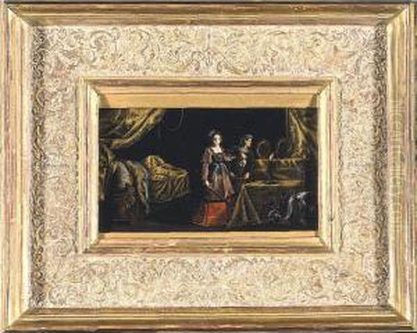 Judith With The Head Of Holofernes Oil Painting by Giacomo (or Jacopo) Tarchiani