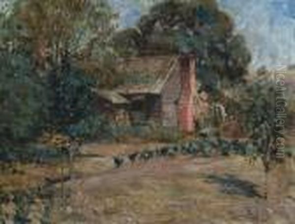 The Gardener Oil Painting by Percival Ch., Percy Lindsay
