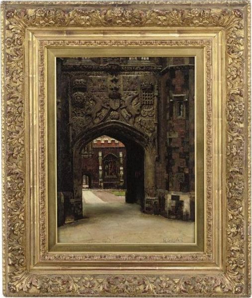 The Gateway Of St. John's College, Cambridge Oil Painting by William Logsdail