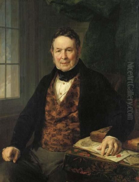 A Portrait Of A Gentleman Oil Painting by Vicente Lopez y Portana