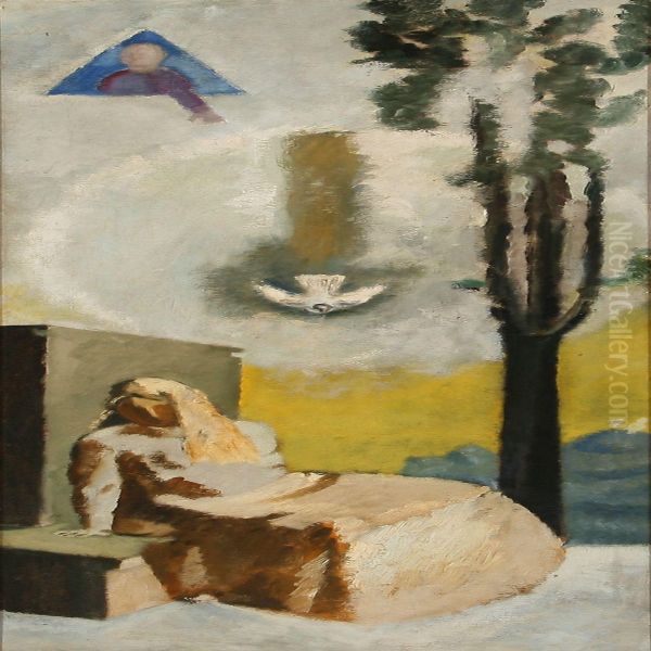 Maria Bebudelse Oil Painting by Mogens Lorentzen