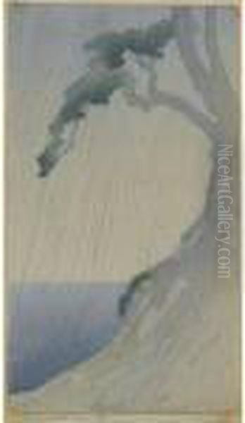 Rain Oil Painting by Bertha Boynton Lum