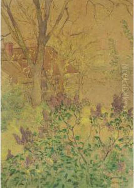 House In The Woods Oil Painting by Elmer Livingston Macrae