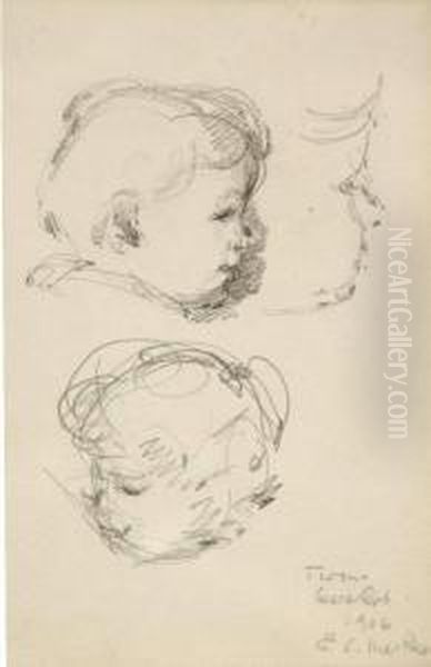 Twins Oil Painting by Elmer Livingston Macrae