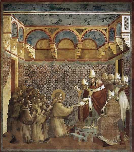Legend of St Francis- 7. Confirmation of the Rule 1297-99 Oil Painting by Giotto Di Bondone