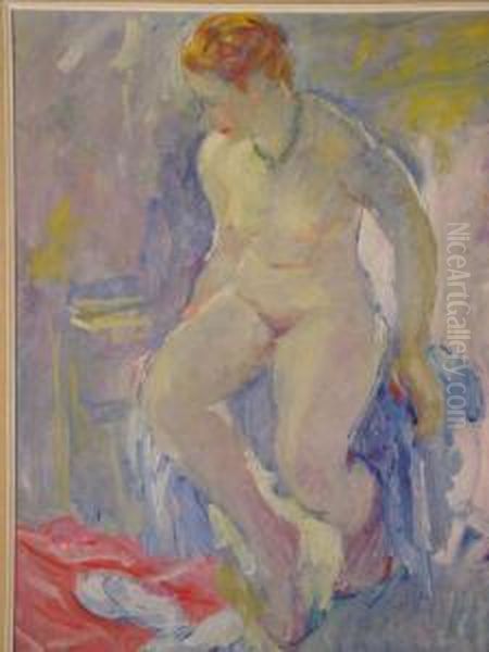 Etude De Nu Oil Painting by William Malherbe