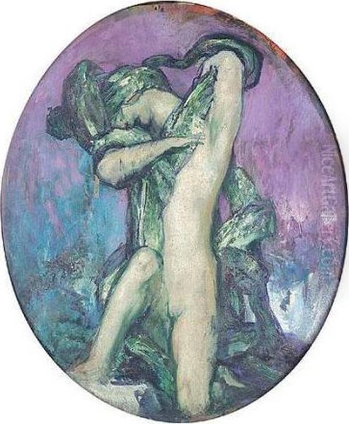 Study For Femme Au Serpent Oil Painting by Pierre Amedee Marcel-Beronneau