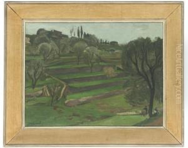 Ciriers Aux Terrasses Oil Painting by Jean Hippolyte Marchand