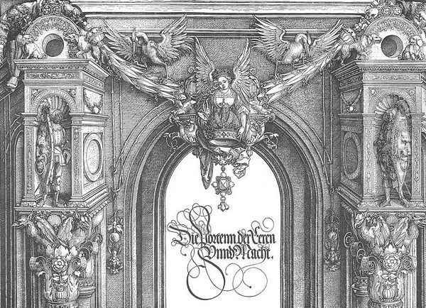 Triumphal Arch (detail 01) Oil Painting by Albrecht Durer