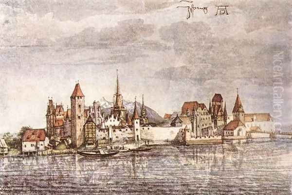 View of Innsbruck Oil Painting by Albrecht Durer