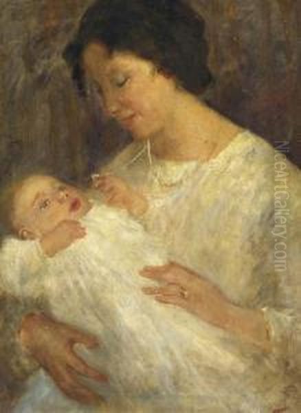 Motherly Love Oil Painting by Simon Maris