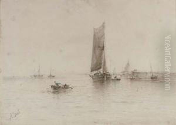 Early Morning; And Evening (illustrated) Oil Painting by Albert Ernest Markes