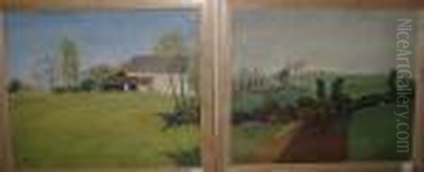 Vue De Pres. Deux Pieces Oil Painting by Henri Mathy