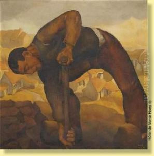 Le Becheur Oil Painting by Henri Mathy