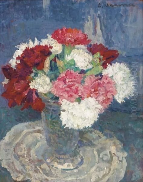 Bouquet De Pivoines Oil Painting by Edgard Maxence