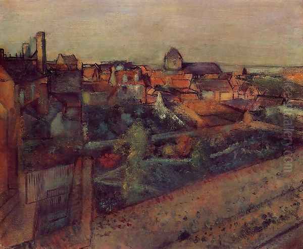 View of Saint-Valery-sur-Somme Oil Painting by Edgar Degas