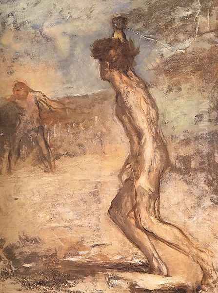Dancers Climbing the Stairs 1886-90 2 Oil Painting by Edgar Degas