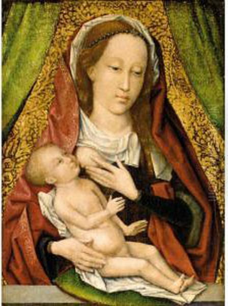 The Virgin And Child Oil Painting by (manner of) Memling, Hans
