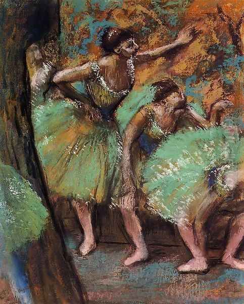 Dancers 1898 Oil Painting by Edgar Degas