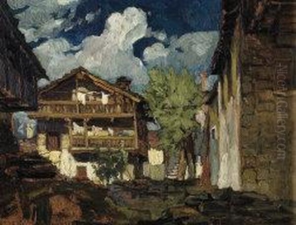 Frazione Alpina Oil Painting by Francesco Mennyey
