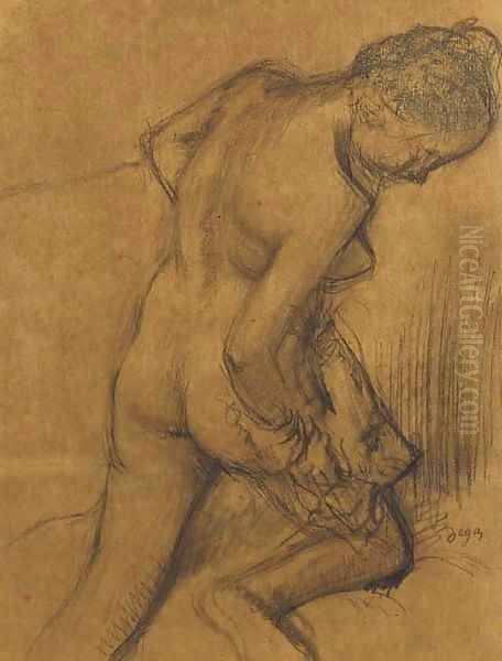 Apres le bain Oil Painting by Edgar Degas