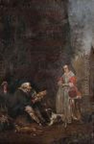 The Game Seller Oil Painting by Gabriel Metsu