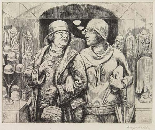 Miller
 Group Of 4 Etchings. Oil Painting by Kenneth Hayes Miller