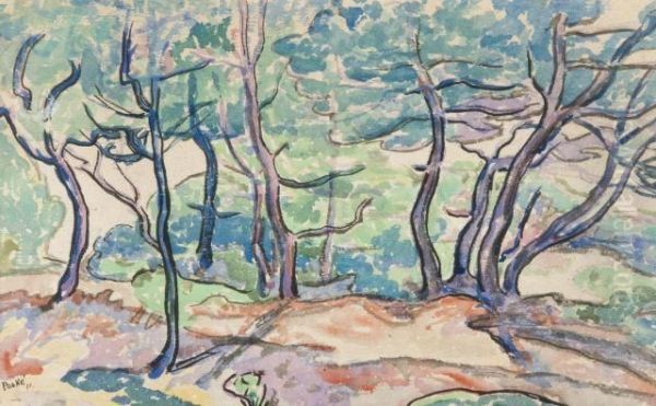 Les Arbres Oil Painting by Jean Misceslas Peske