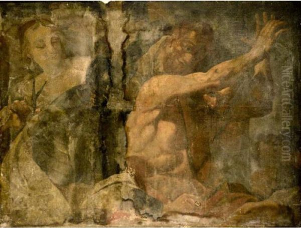 Samson And Delilah Oil Painting by Antonio Molinari