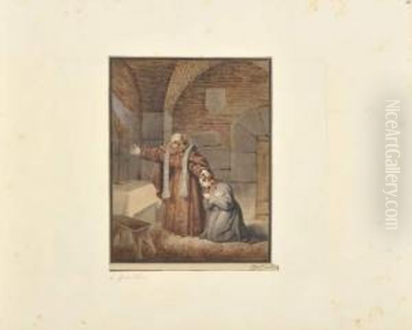 Moine Benissant Une
Penitente Oil Painting by Giacomo Antonio Moro