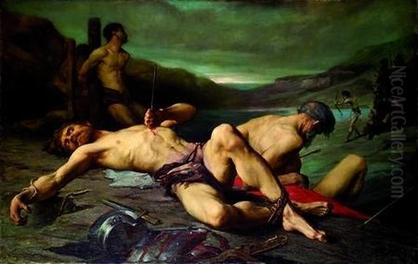 Les Fils De Clovis Oil Painting by Georges Moreau de Tours