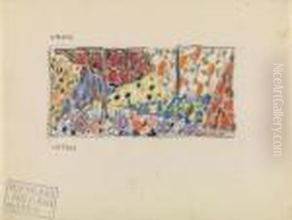 Flower Garden Oil Painting by Kolo Moser