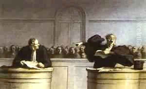 A Famous Motive 1862-65 Oil Painting by Honore Daumier