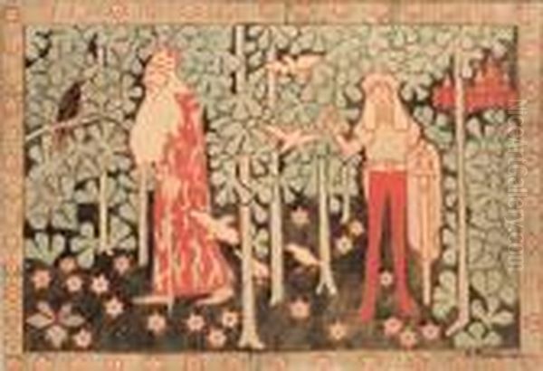 The Wise Bird Oil Painting by Gerhard Munthe