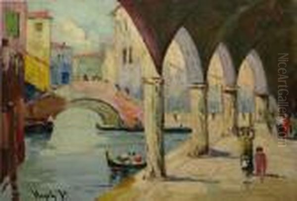 Venetia Oil Painting by Rudolf Negely