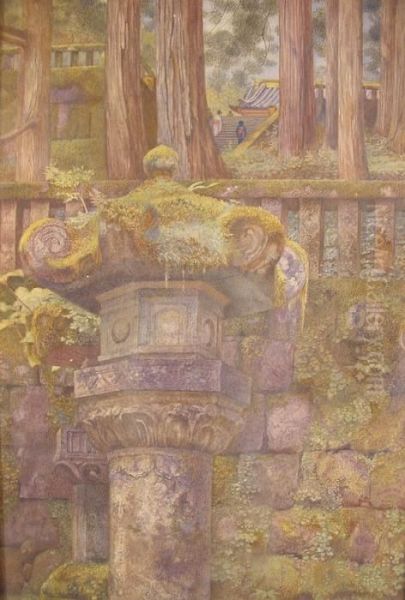 Shrine Of Iemitsu Nikko Japan Oil Painting by Henry Roderick Newman