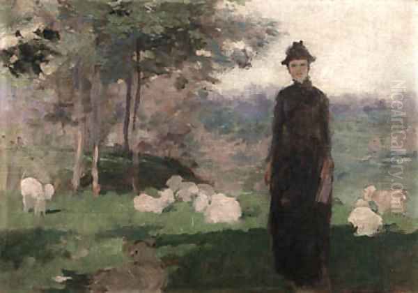 Untitled Oil Painting by Arthur Bowen Davies