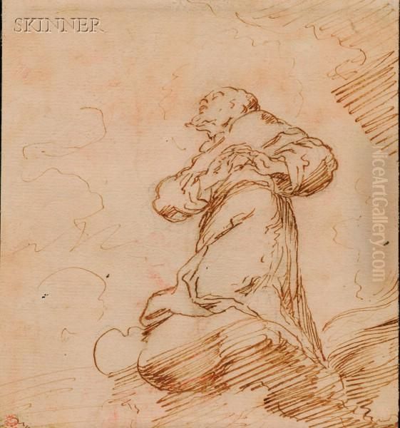 Kneeling Saint Oil Painting by Pietro Novelli
