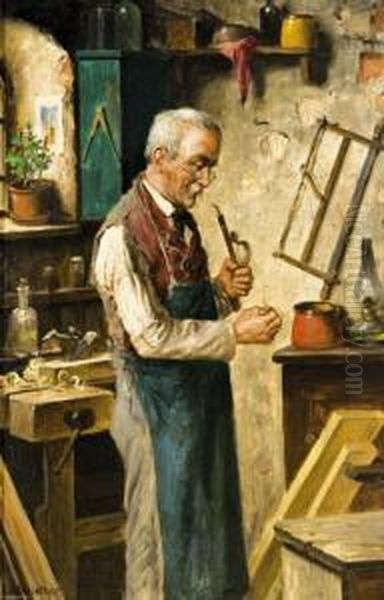 Asztalosmester Oil Painting by Carl Ostersetzer