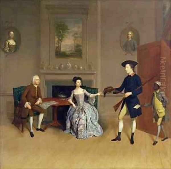 John Orde with his wife Anne and his eldest Son William of Morpeth Northumberland by Arthur Devis