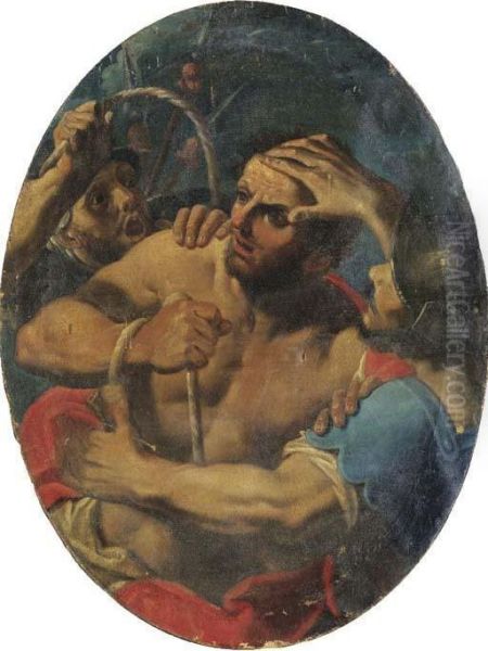 The Capture Of Samson Oil Painting by Paolo Pagani Castello Valsolda